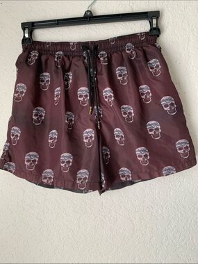 Zara Boys Brown Mesh linen Swim Trunk Size L